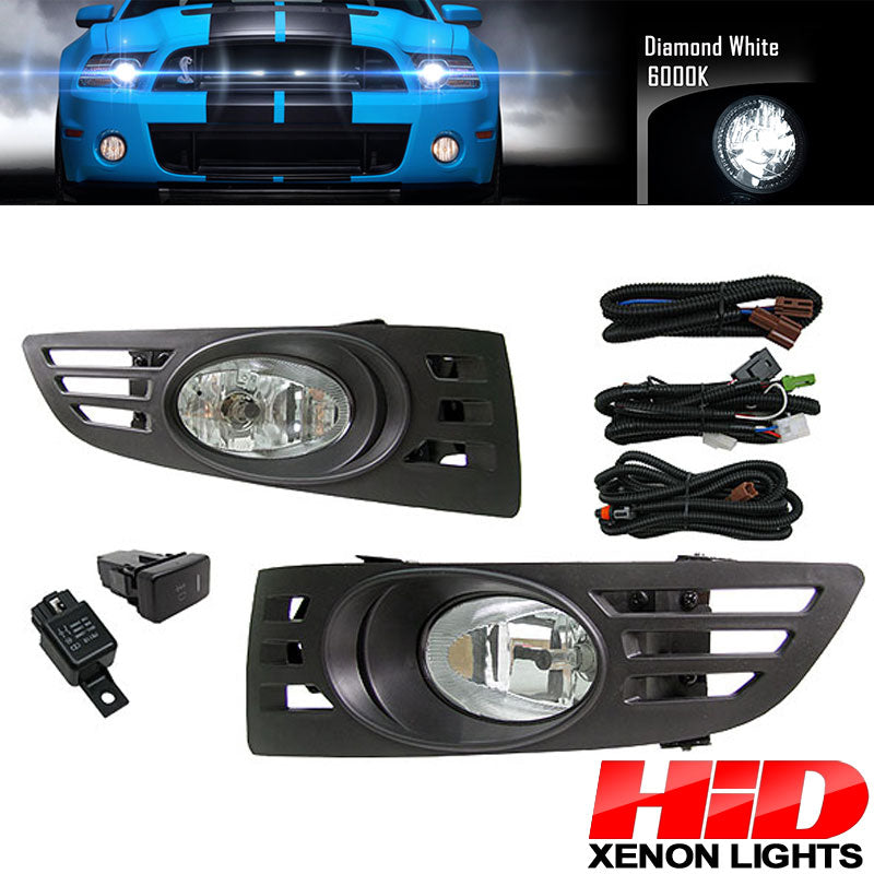6000K Hid For Honda Accord 03-05 2Door JDM Clear Lens Fog Lights Kit
