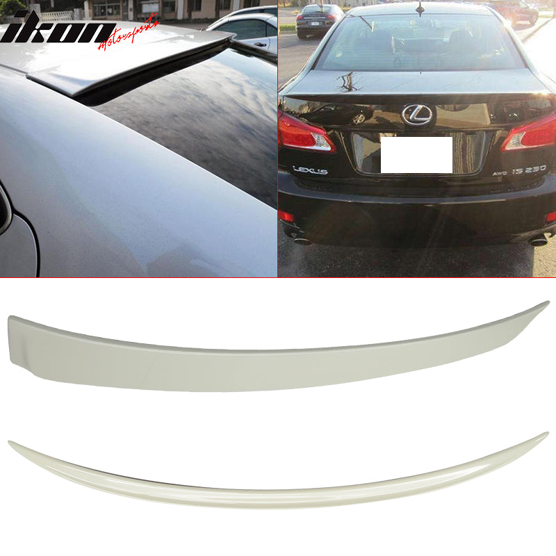 2006-2013 Lexus IS250 OE Style #077 White Trunk Spoiler+ Roof Wing ABS