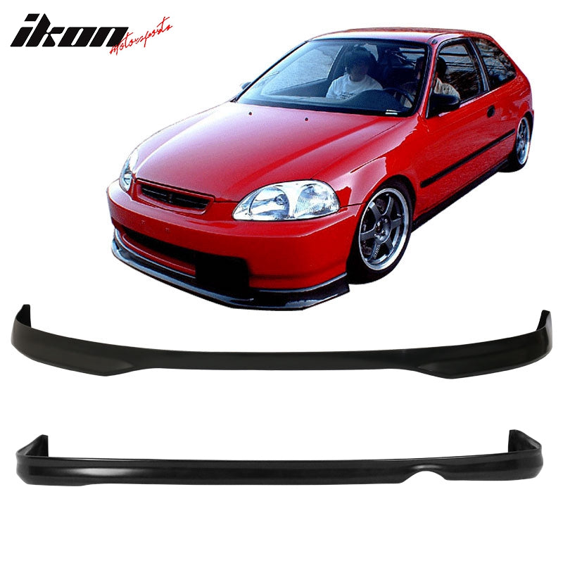 Fits Honda Civic 96-98 2 T-R PP Front + Rear Bumper Lip