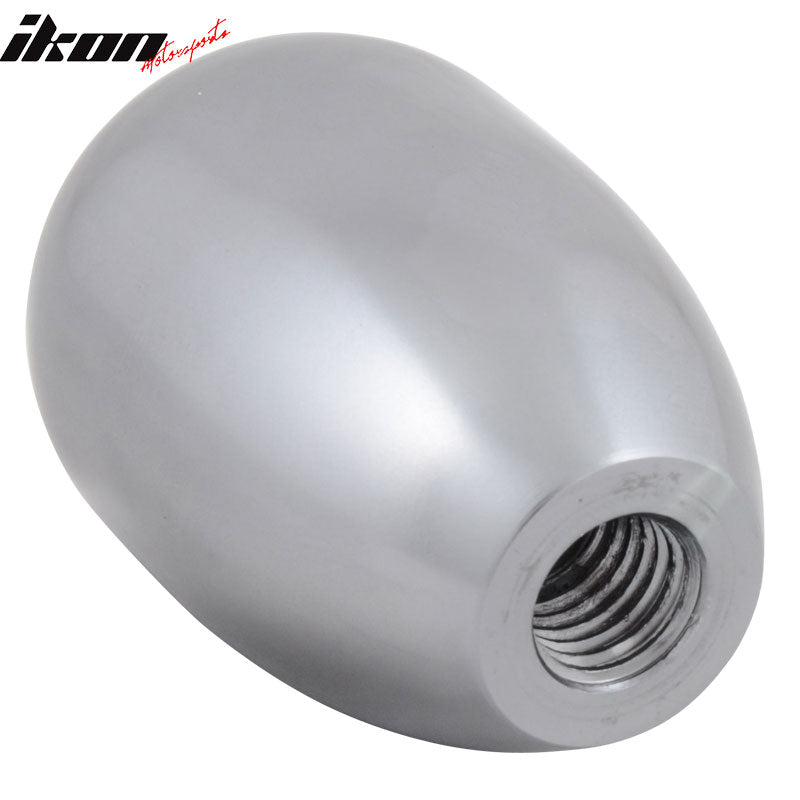 Gunmetal Aluminum 6-Speed Manual Shift Knob – Type-R Style, Screw-On, Fits 8mm/10mm