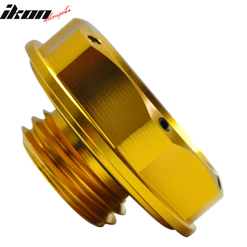 6 Angle Anodized Gold JDM Sport Engine Oil Filler Tank Cap Cover Compatible With Civic EK