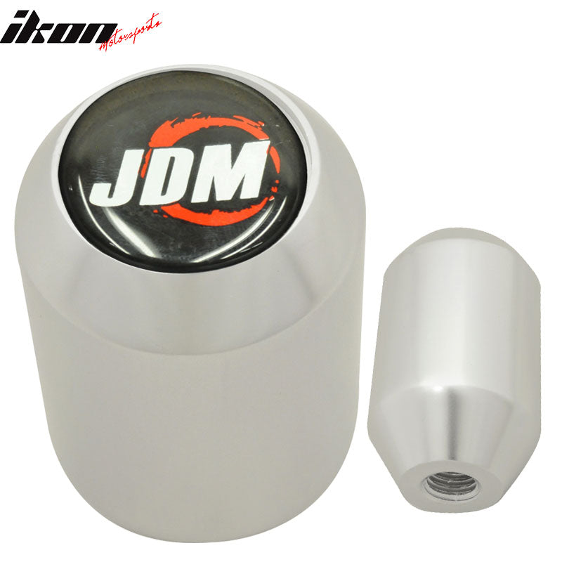 Silver Universal M10X1.5MM MT MUG Gear Shift Knob JDM Logo New Emblem