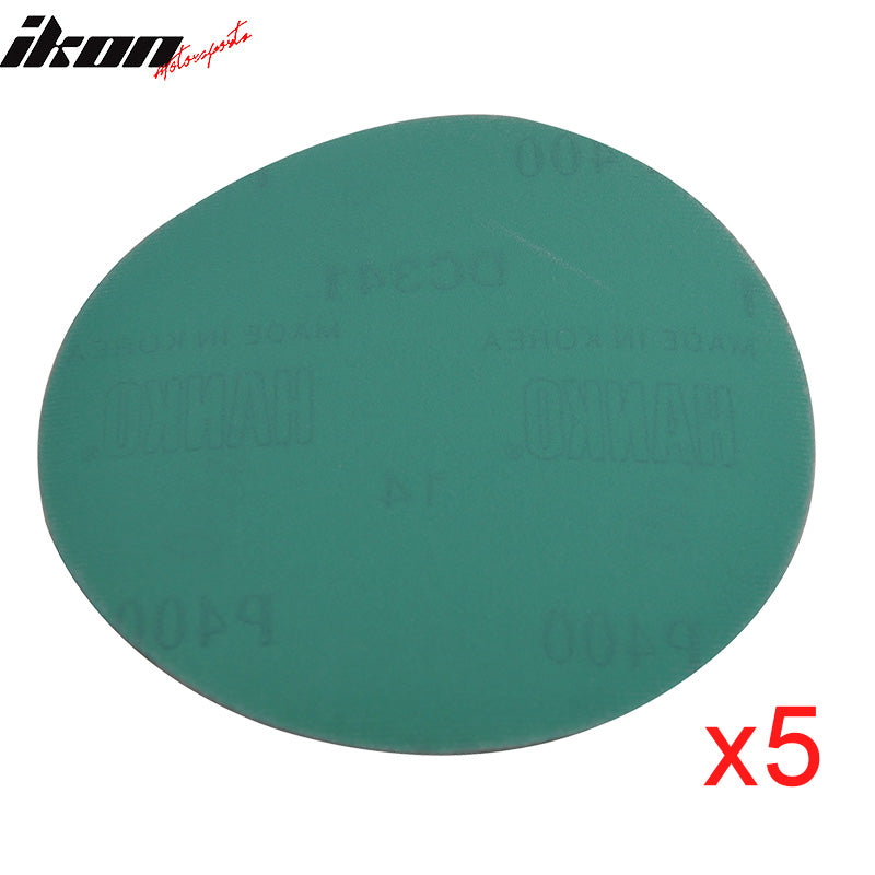 Wet Dry 5in No Hole Sand Paper Disc 400 Grit Auto Car Sandpaper 50PC