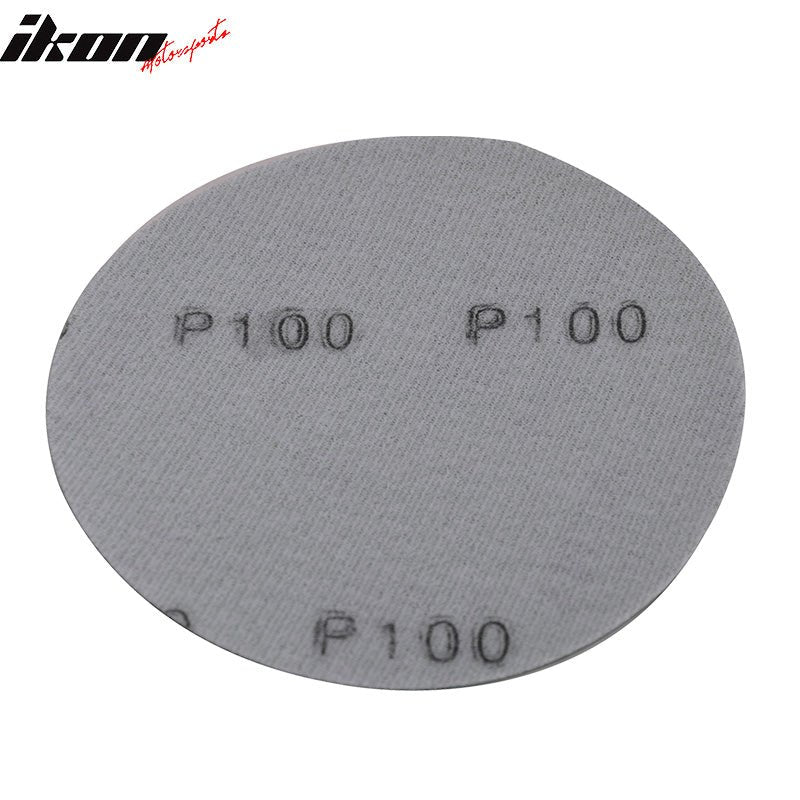 Wet Dry 5 Inch No Hole Sand Paper Disc 100 Grit Auto Repair Sandpaper 100PC