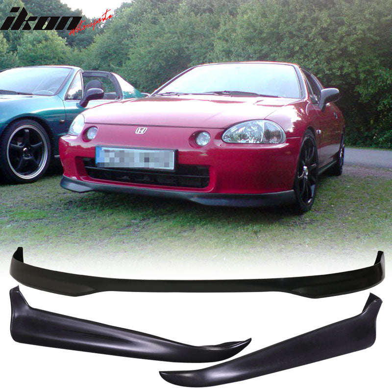 Fits 96-98 Civic 2Dr/Front T-R PP Bumper Lip + 2PC Rear Lip Spats