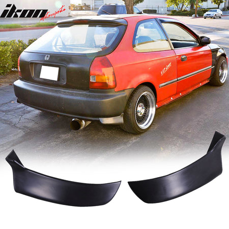 Fits 99-00 Civic Mugen PP Front Bumper Lip + 2PC Rear Bumper Lip Valance Spats