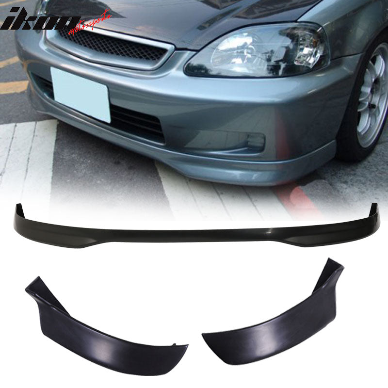 Fits 99-00 Civic T-R Front Bumper Lip +2PC Rear Bumper Lip Spats