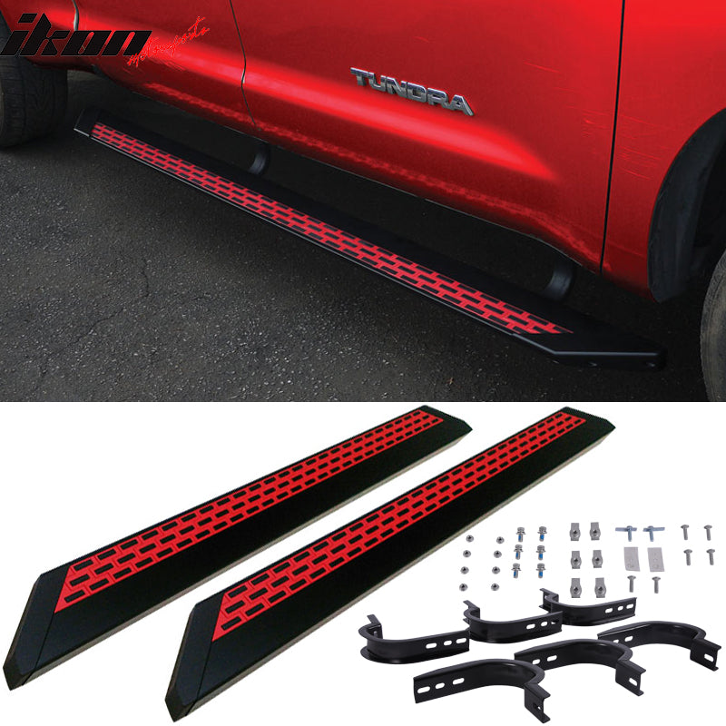 2004-2014 Ford F150 Super Black Red Running Board Bracket Aluminum