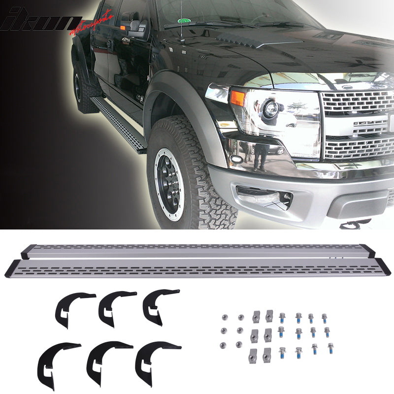 2007-2013 Chevy Silverado Black Grey Running Board Bracket Aluminum