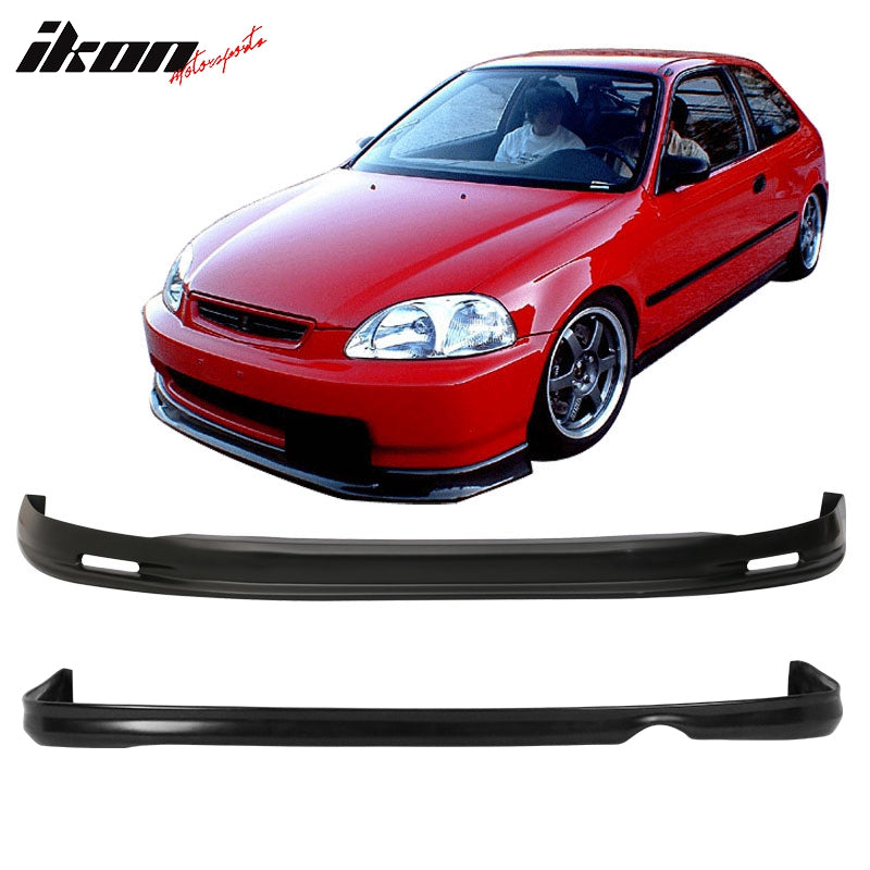 Fits 96-98 Honda Civic 2Dr/Mugen Front + Rear Bumper Lip