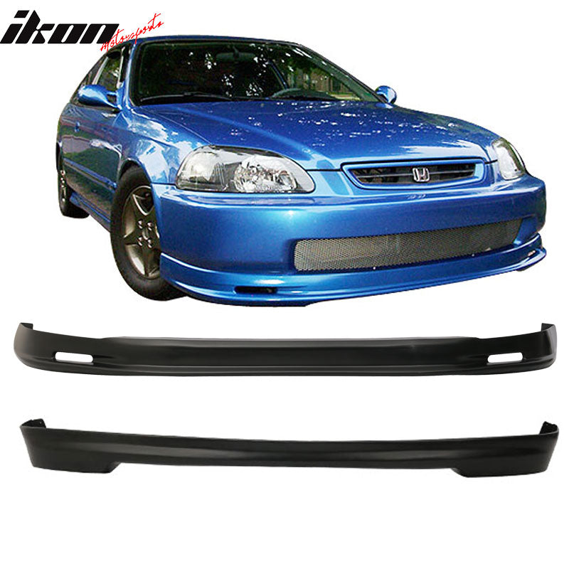 Fits 96-98 Honda Civic 3Dr Mugen Front + Rear Bumper Lip