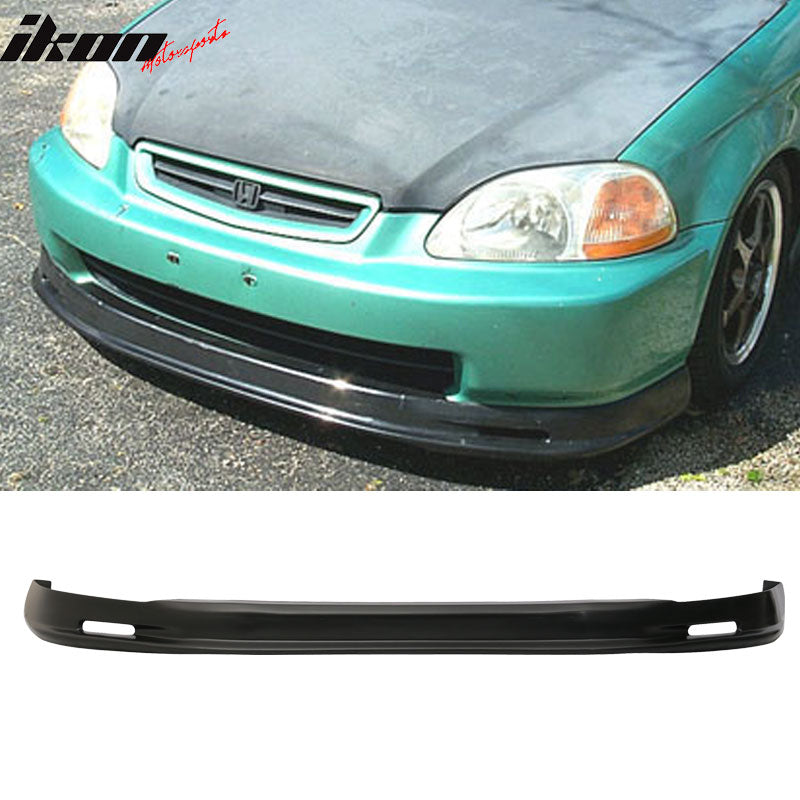 Compatible With 1996-1998 Honda Civic 3Dr Front + Rear Bumper Lip