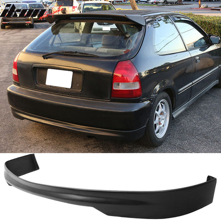 Fit 96-98 Honda Civic Hatchback PU JDM JUN Style Front + Rear Bumper Lip Spoiler