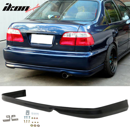 Fits 96-98 Honda Civic Mugen Style Front + Rear Bumper Lip + TR Front Hood Grill