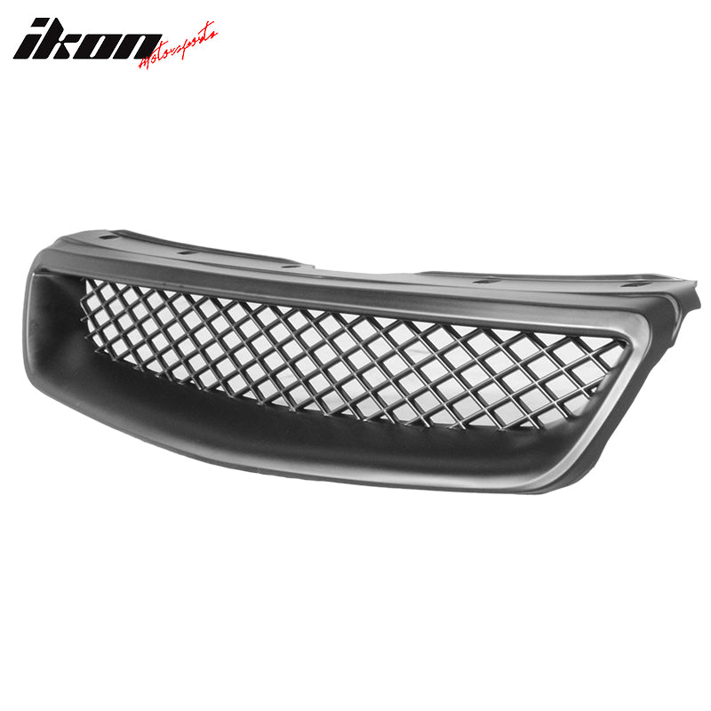 Fits 96-98 Honda Civic Mugen Style Front + Rear Bumper Lip + TR Front Hood Grill