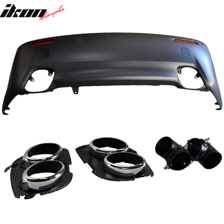 Fits 06-13 Lexus IS250 IS350 IS F Style Rear Bumper Cover W/O PDC W/Muffler Tip