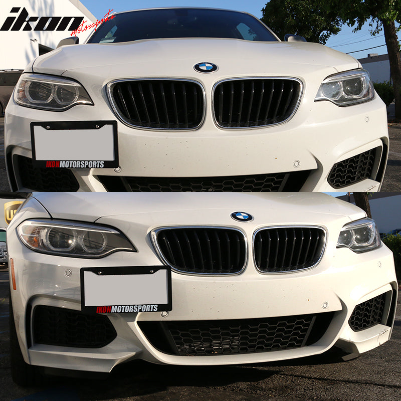 License Relocation Kit Compatible With BMW E82 E88 E92 E93 E90 E91 E70 X5, Aluminum BlackTowhook License Plate by IKON MOTORSPORTS