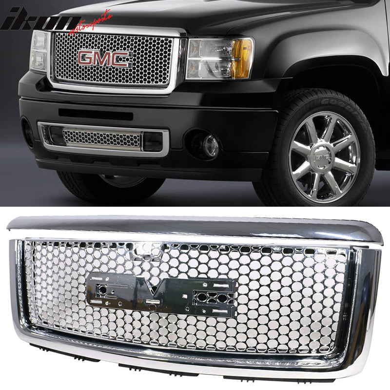 2007-2013 GMC Sierra 1500 Denali Front Uppers Hood Grille + Molding