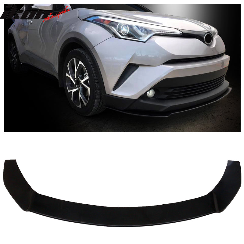 2018-2019 Toyota C-HR Coated Textured Matte Front Lip & Splitter Rod