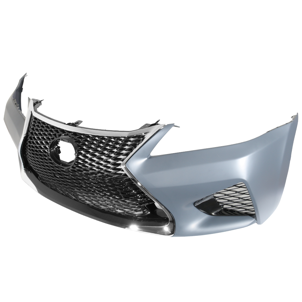 Front Bumper Cover Compatible With 2013-2015 16+ Conversion Lexus GS, Grille Included F Sport Style Unpainted Black Front Bumper Conversion Replacement by IKON MOTORSPORTS, 2014