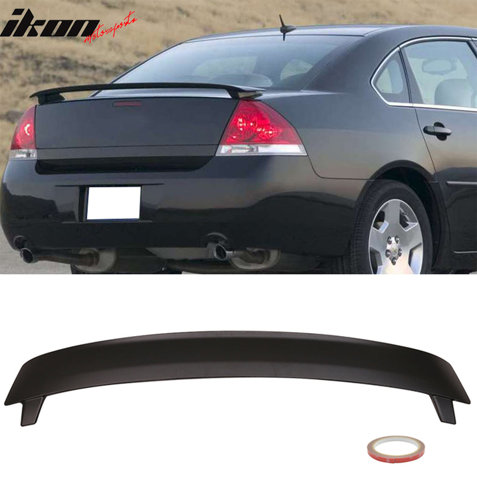 2006-2013 Chevy Impala SS Style Black Rear Trunk Spoiler Wing ABS