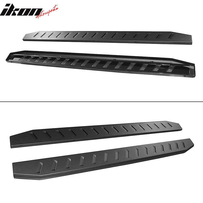 Fits 07-18 Chevy Silverado Extended Cab 78" Black Side Step Bars