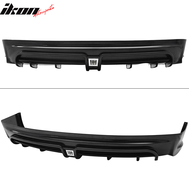 Rear Bumper Lip Compatible With 2013-2015 Honda Civic, Black ABS Rear Lip Finisher Under Chin Spoiler Underspoiler Splitter Valance Underbody Bumper Fascia Add On by IKON MOTORSPORTS