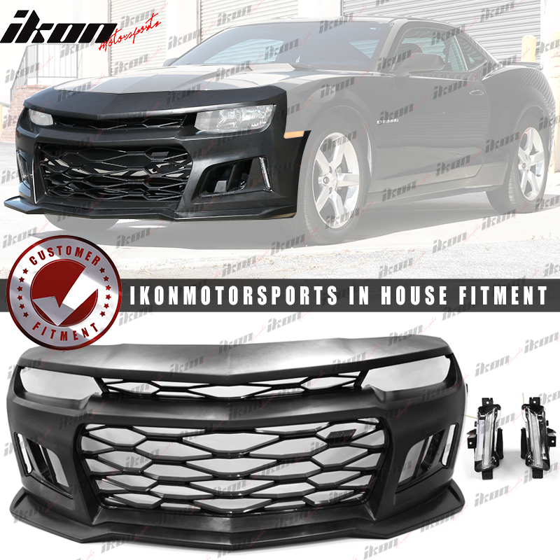 2014-2015 Chevy Camaro ZL1 Style Front Bumper Cover W/ DRL Fog Light