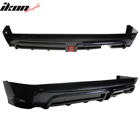 Fits 06-11 Civic 4Dr Rear Bumper Lip w/ LED 3RD Brake Light + Muffler Tip