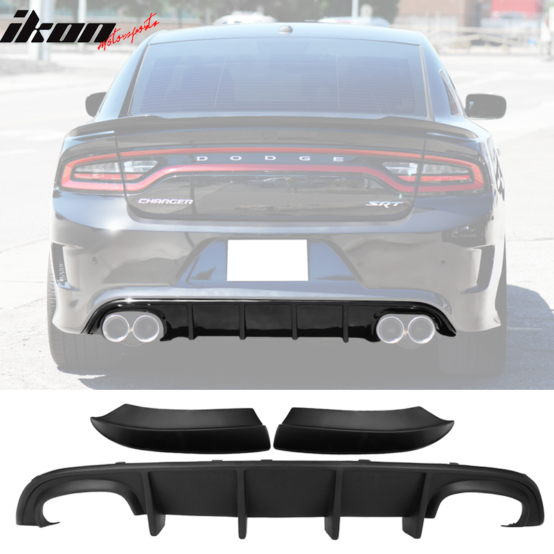 2015-2023 Dodge Charger Quad Exhaust Rear Diffuser + Side Aprons PP