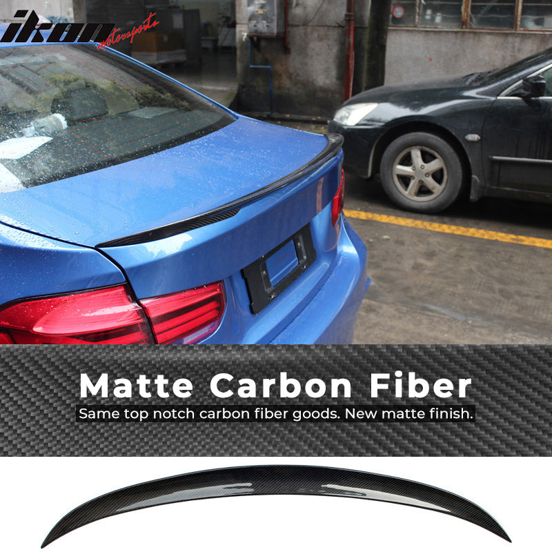 2012-2019 BMW 3 Series F30 F80 P Style Trunk Spoiler Matte CF