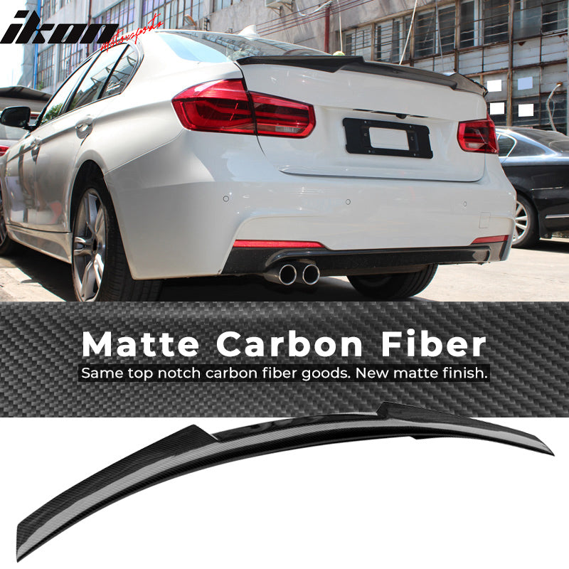 2012-2019 BMW 3 Series F30 F80 M4 Style Trunk Spoiler Matte CF