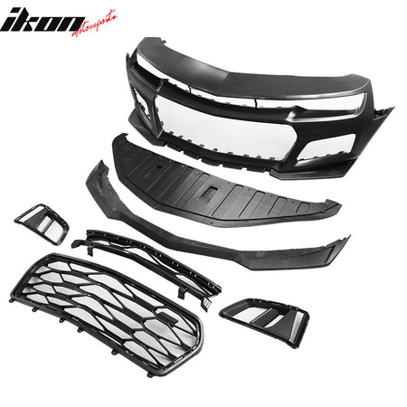 Fit 14-15 Chevy Camaro 5TH to 6TH Gen ZL1 Style PP Front Bumper Cover Conversion