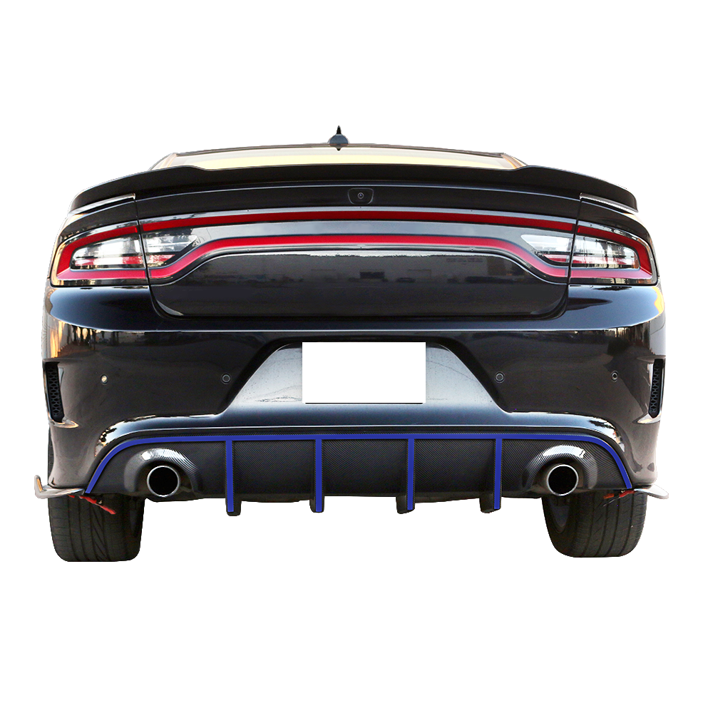 Fits 15-23 Dodge Charger SRT OE Style Rear Diffuser with Reflective Tape