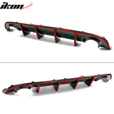 Fits 15-23 Dodge Charger SRT OE Style Rear Diffuser with Reflective Tape