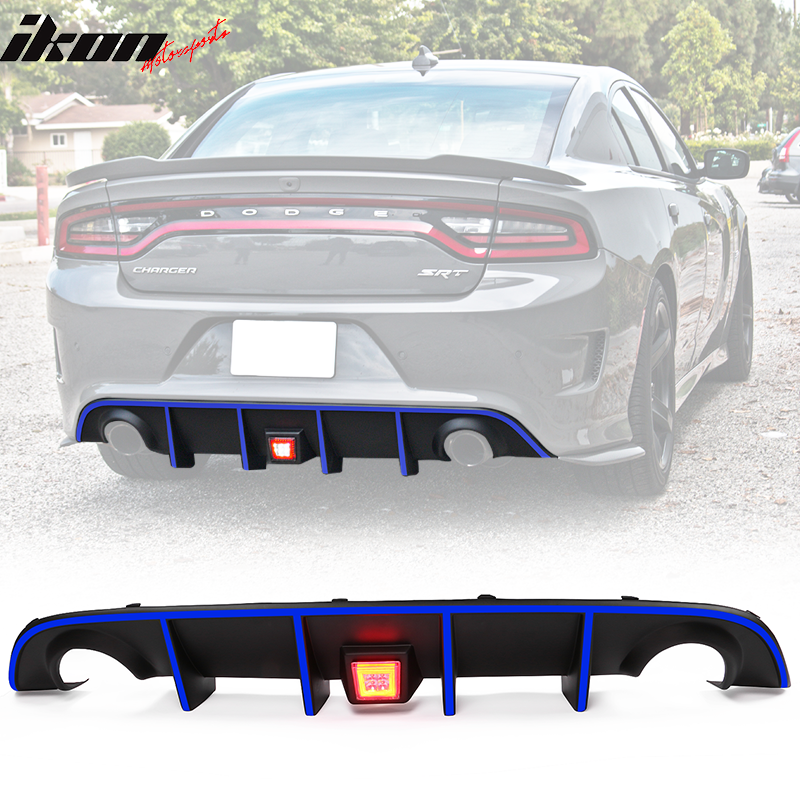 IKON MOTORSPORTS Rear Diffuser Compatible With 2015-2023 Dodge Charger ...