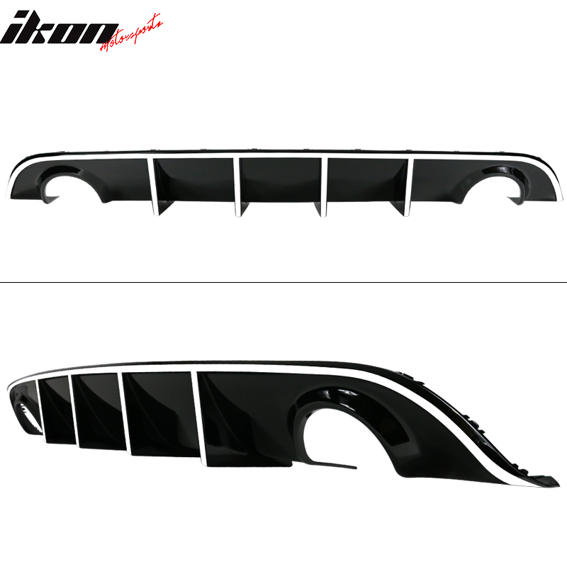 Fits 15-23 Dodge Charger SRT V3 Style Rear Diffuser with Reflective Tape