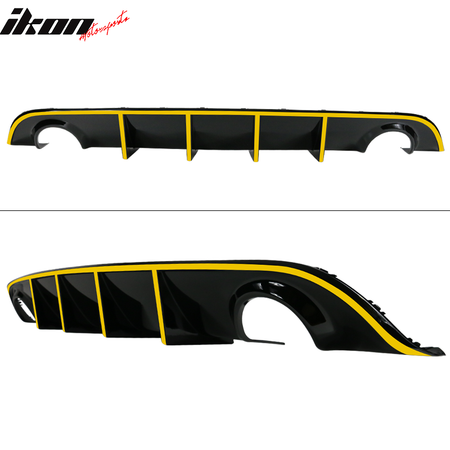 Fits 15-23 Dodge Charger SRT V3 Style Rear Diffuser with Reflective Tape