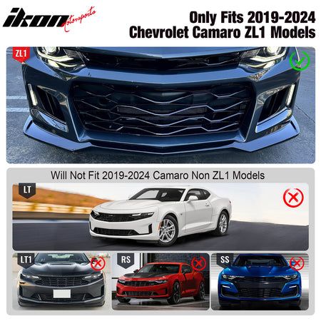 Fits 16-24 Chevrolet Camaro 1LE Style Front Bumper Cover Conversion Unpainted