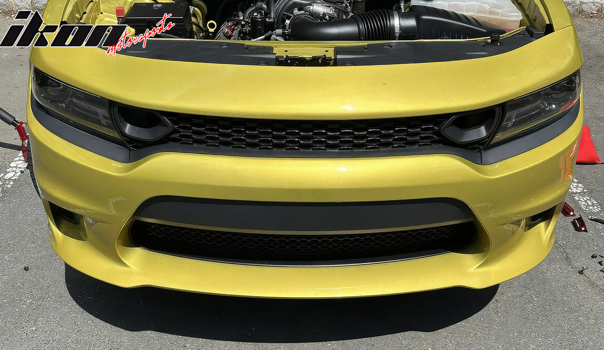 Fits 15-23 Dodge Charger SRT Style Upper & Lower Grilles w/ Air Ducts 2PC - PP