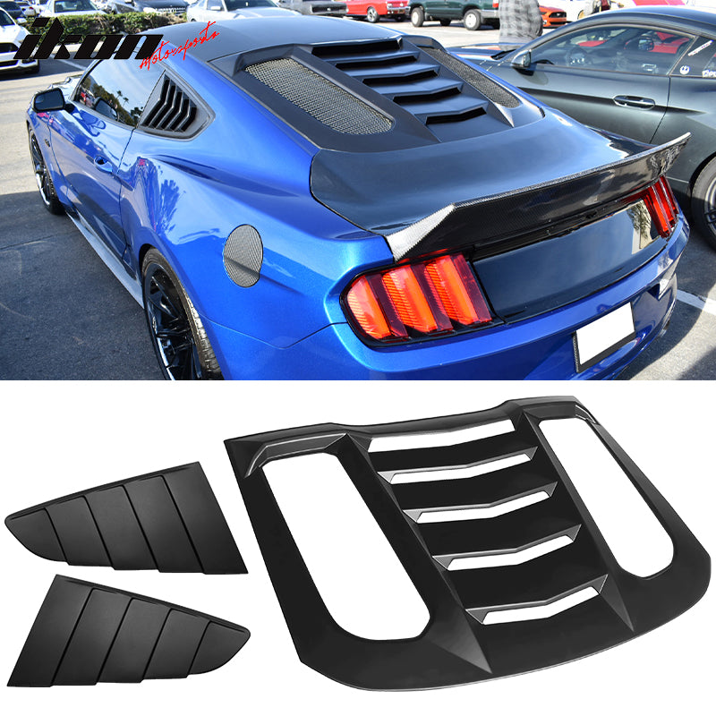 2015-2023 Ford Mustang Coupe Unpainted Rear Window Louver Side Vent