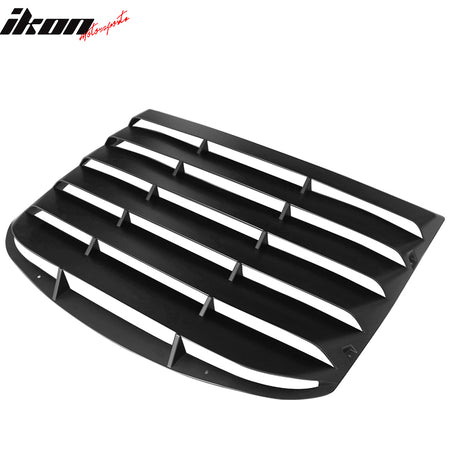 Fits 15-23 Ford Mustang GT Style Rear Side Window Louver - Matte Black