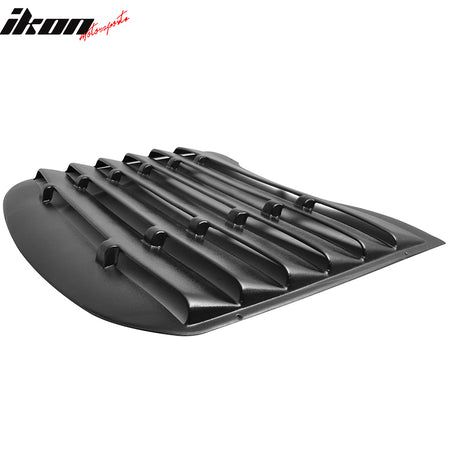 Fits 15-23 Ford Mustang V Style Rear Side Window Louver - Matte Black