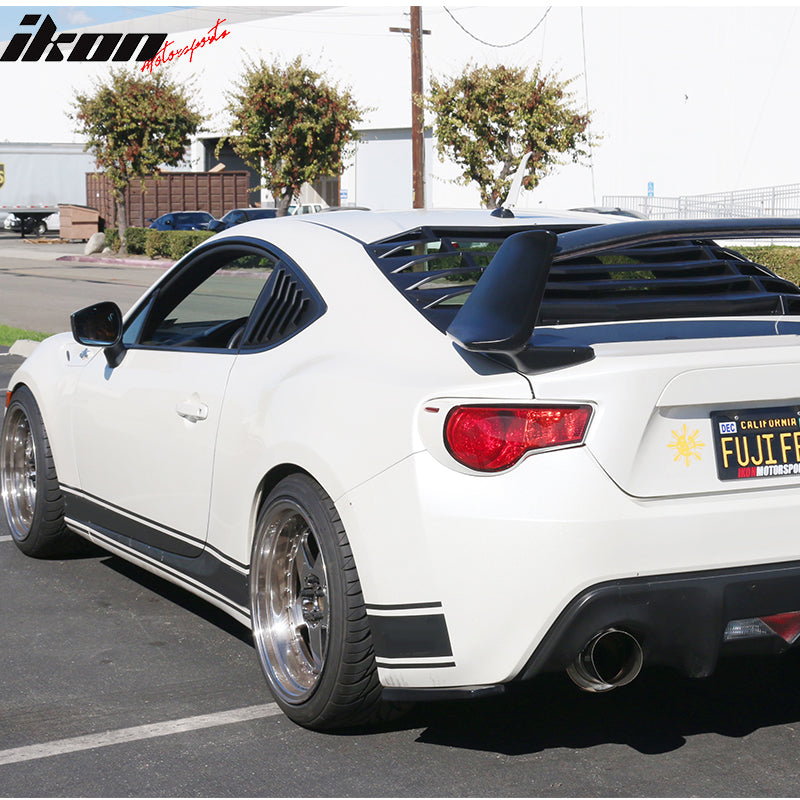 IKON MOTORSPORTS Window Louver Compatible With 2013 2016 Scion FR S 2013 2020 Subaru BRZ 2017 2020 Toyota 86 IKON Style Rear Side Quarter Scoop Louvers Ikon Motorsports