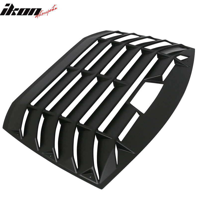 IKON MOTORSPORTS, Window Louver Compatible With 2013-2016 Scion FR-S/2013-2020 Subaru BRZ/2017-2020 Toyota 86, IKON Style,Rear Louver and Side Quarter Scoop Louvers