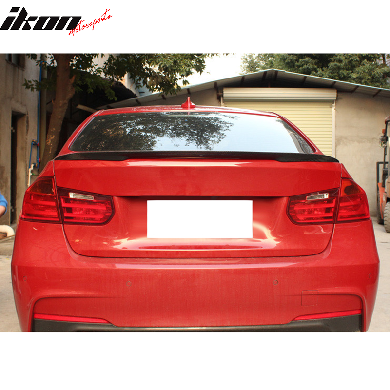 Trunk Spoiler Carbon Fiber Compatible With 2015-2017 BMW X4 F26P 2 Style Black CF Rear  Wing by IKON MOTORSPORTS for 2016 2015