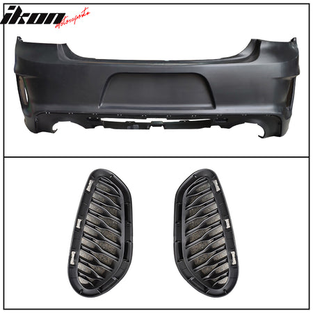 Fits 15-23 Dodge Charger Widebody Whole Bumper Side Matte Black Diffuser Kits