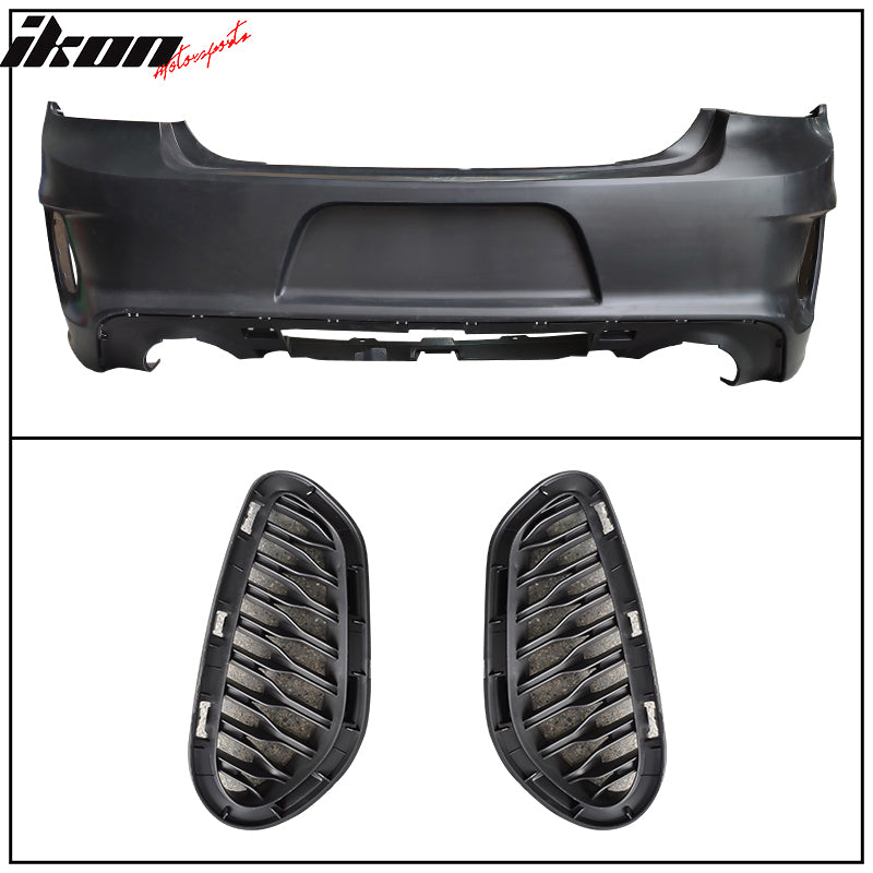 Fits 15-23 Dodge Charger Widebody Whole Bumper Side Carbon Look Diffuser Kits