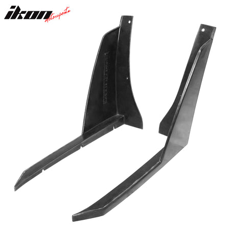 Fits 14-16 Scion TC Front Bumper Lip + Front Winglets IKON V3 Style Unpainted PU