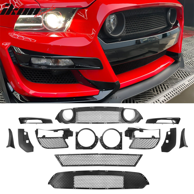 Fits 13-14 Ford Mustang Base & GT Front Bumper Cover Conversion PP GT500 Style